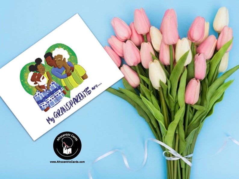 African American Happy Grandparents Day Greeting Card Etsy