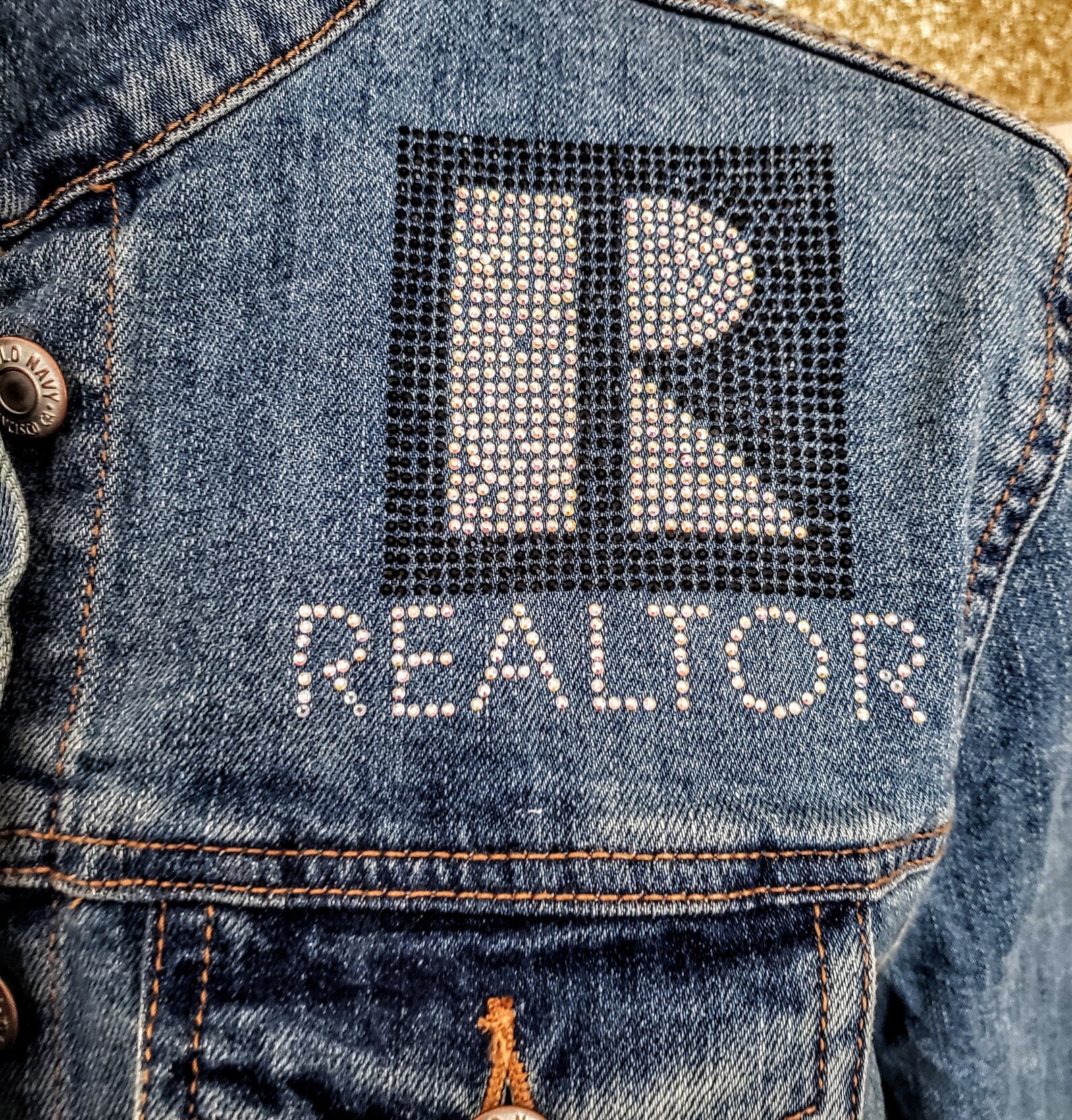 Realtor Realtor Denim Jacket DENIM & BLING Real Estate Etsy