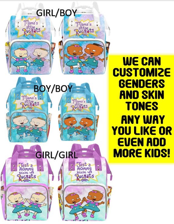 PERSONALIZED Custom TWINS Diaper Bag 