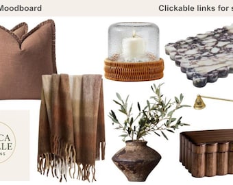 Fall Decor Mood Board: Interior Design Inspiration (Instant Download)