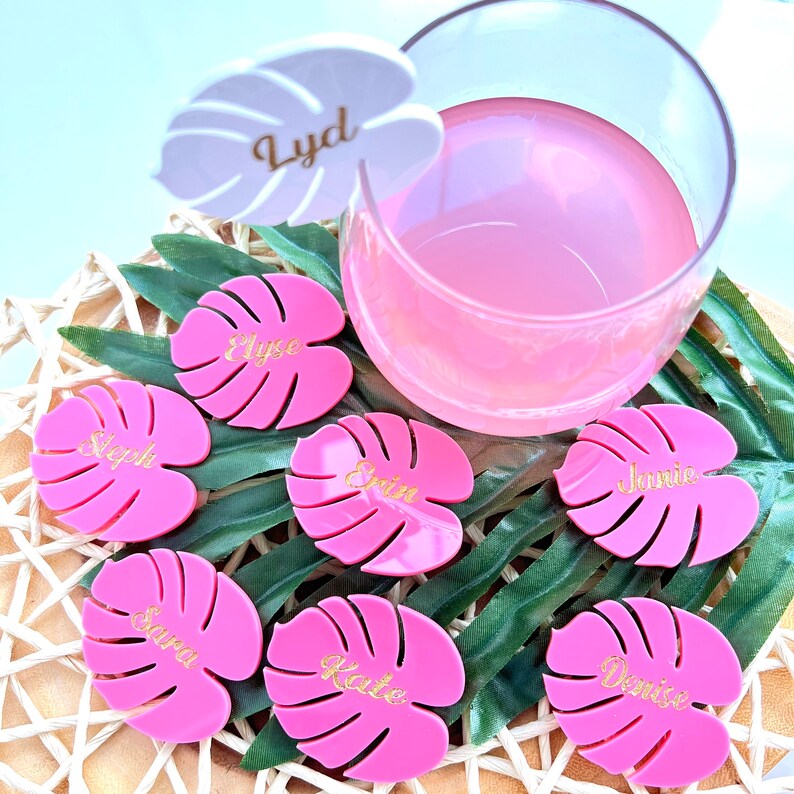 Personalized Drink Markers Bridal Party Destination Wedding Etsy