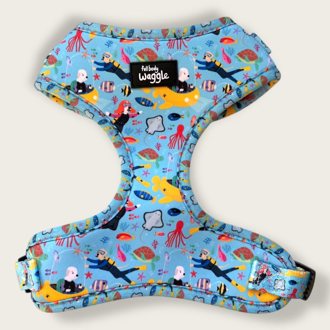 Adjustable Dog Harness: Under the Sea Neoprene Puppy Harness | Small to ...