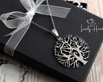 Round Tree of life Stainless Steel Necklace by Lovely Heart