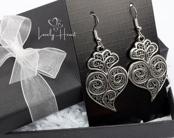 Portuguese Traditional Viana Heart Earrings by Lovely Heart