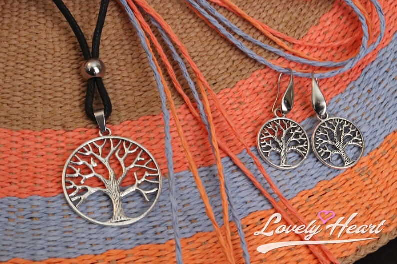 Tree of life Necklace and Earrings Set