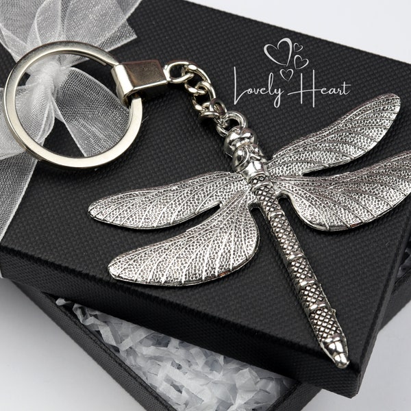 Metal Dragonfly Key Ring by Lovely Heart