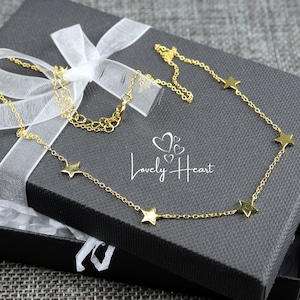 Mamma Mia Inspired 925 Sterling Silver Golden Plated Star Necklace by Lovely Heart