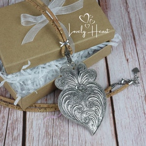 Traditional Viana Heart Filigrane Long Necklace by Lovely Heart