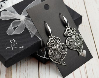 Portuguese Traditional Viana Heart Earrings by Lovely Heart