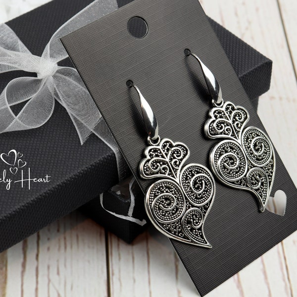 Portuguese Traditional Viana Heart Earrings by Lovely Heart