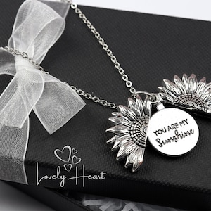 You are my Sunshine Sunshine Sunshine Pendant Double-Layer Offene Halskette von Lovely Heart