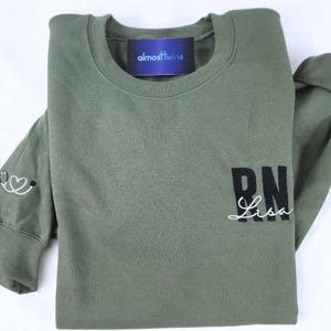 Embroidered Sweatshirt for Nurse, Embroidered RN Sweatshirt, Nursing Student, Nurse graduate Gift, Nursing Sweatshirt, Nurse Graduation Gift