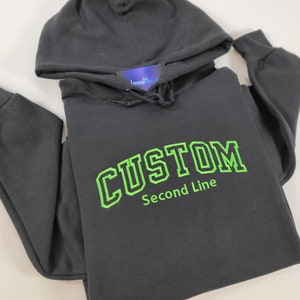 Custom Embroidered Varsity Hoodie, Embroidered Sweatshirt, Custom Sweater, Personalized Sweatshirt, Personalized gifts, gift for him and her
