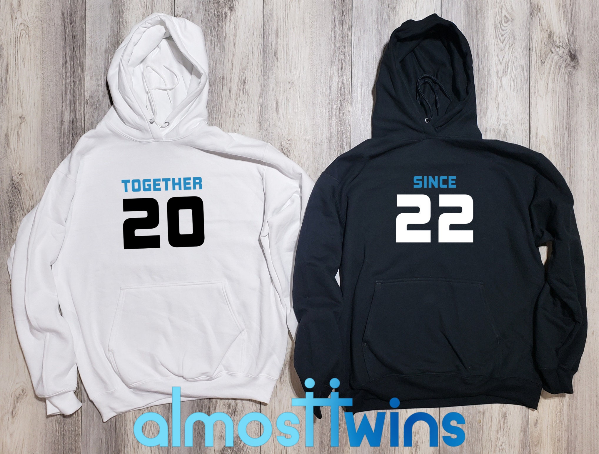 Couple hoodies hotsell together since