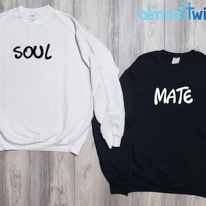 Couples Soulmate matching Sweatshirts, Anniversary Gift, Honeymoon Gift, Christmas Gift, Valentines Day gift