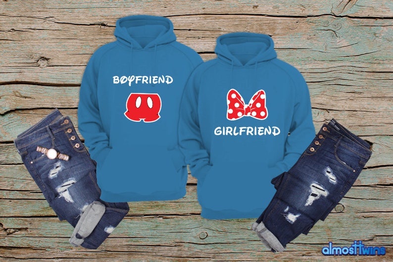 Couples Boyfriend-Girlfriend minnie/mickey matching Sweatshirts Anniversary Gift Christmas Gift Honeymoon Gift Valentines Day gift