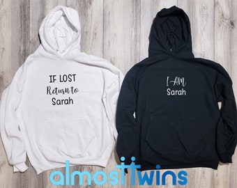 If Lost Return To matching hoodies for couples, Christmas Gift, Birthday gift for her and him, Valentines and Anniversary Gift