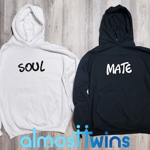 Couples Soulmate matching Hoodies, Anniversary Gift, Honeymoon Gift, Christmas Gift, Valentines Day gift