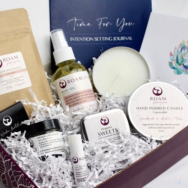 Natural Spa Box Self Care Kit Gift, ROAM Homegrown, Gift for Her (BFTP)