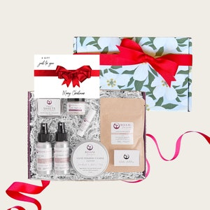 Christmas Self Care Box For Women, Organic Spa Gift Set, Friendship Gift, Thinking of You Gift, Send a Gift Spa Set (MCTP)