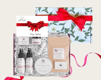 Christmas Self Care Box For Women, Organic Spa Gift Set, Friendship Gift, Thinking of You Gift, Send a Gift Spa Set (MCTP)