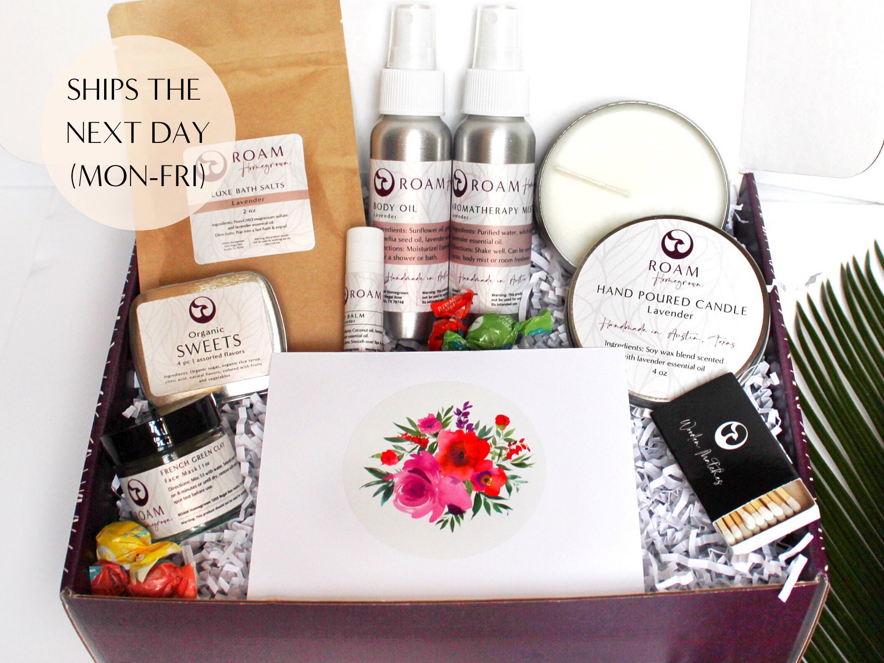 Lavender Gift Set, Lavender Gift Box, Lavender Spa Gift  (PB8SB)