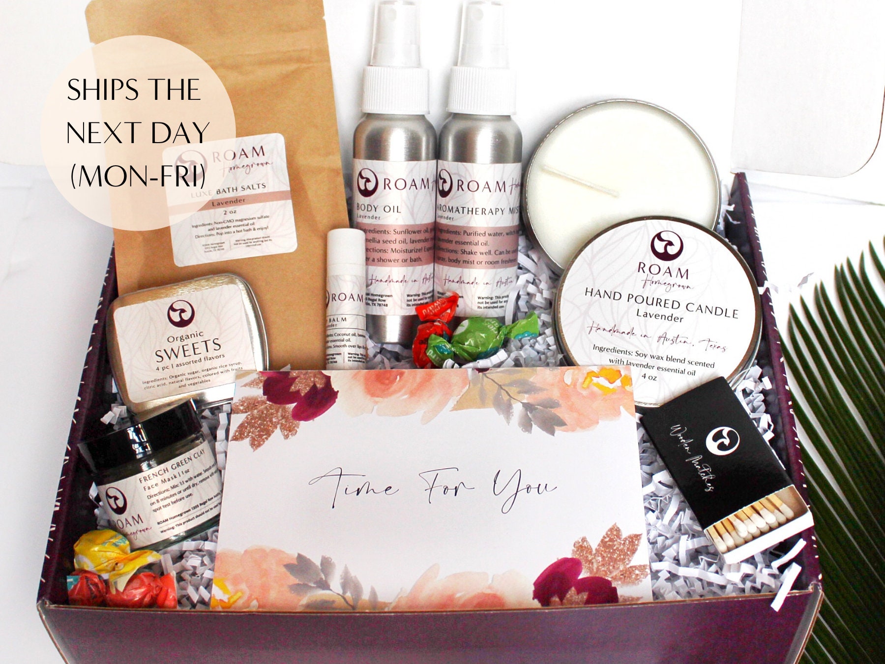 Natural Spa Gift Set, Organic Gift Box for Women, Self-Care Bath Beau…