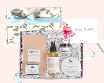 Birthday Gift Basket for Women, Organic Spa Gift Set (7BOHB)