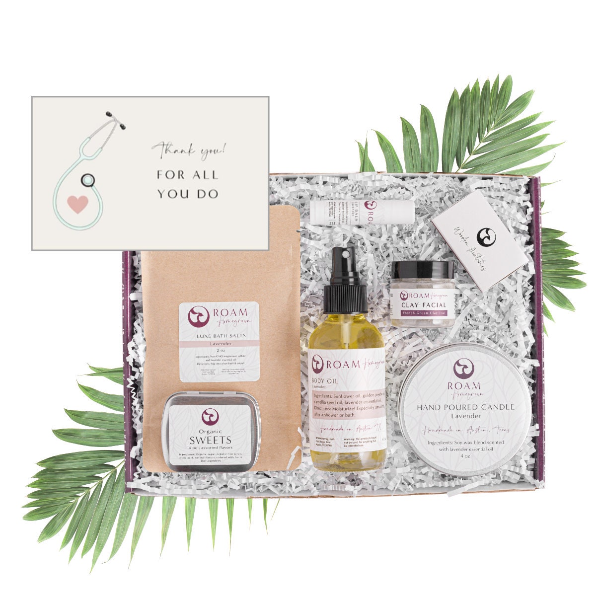 Nurse Spa Gift Set, Relaxation Gift for Nurse Appreciation or Thank You  (Ns2) - Sincerely Me Gifts