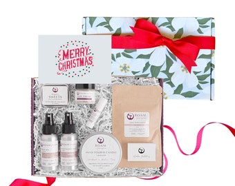 Christmas Self Care Box For Women, Holiday Spa Gift Set, Friendship Gift, Thinking of You Gift, Send a Gift Spa Set (T48SB)