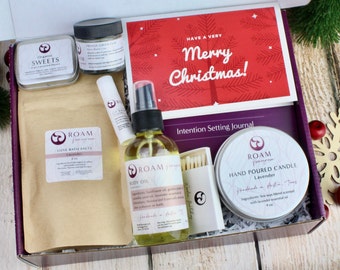 Christmas Self Care Box For Women, Organic Spa Gift Set, Friendship Gift, Thinking of You Gift, Send a Gift Spa Set (MCTP)