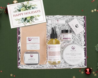 Christmas Self Care Box For Women, Holiday Spa Gift Set, Friendship Gift, Thinking of You Gift, Send a Gift Spa Set (T48SB)