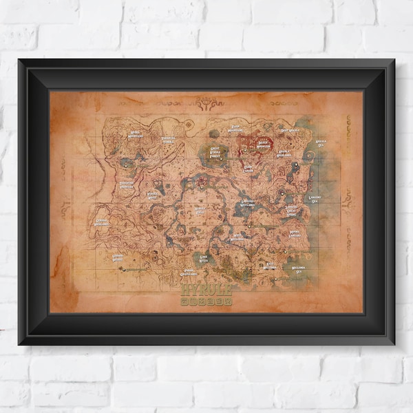 The Legend of Zelda, Breath of the Wild Print, A3 Photo print