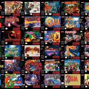 SNES Box Art A4-prints (297 x 210 mm) Super Nintendo Entertainment System