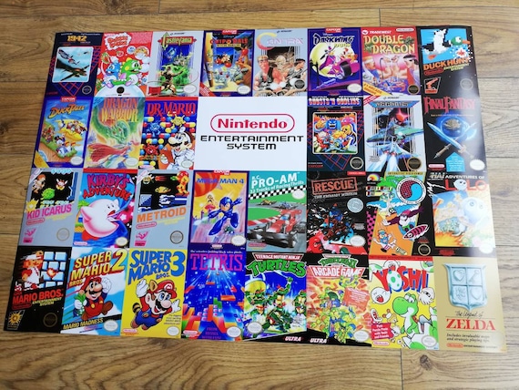 Nintendo Entertainment Sytem (NES) Box Art Poster, High Quality