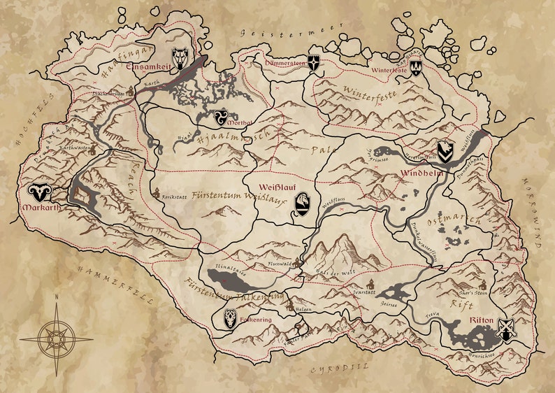 skyrim full map high resolution skyrim full map high resolution