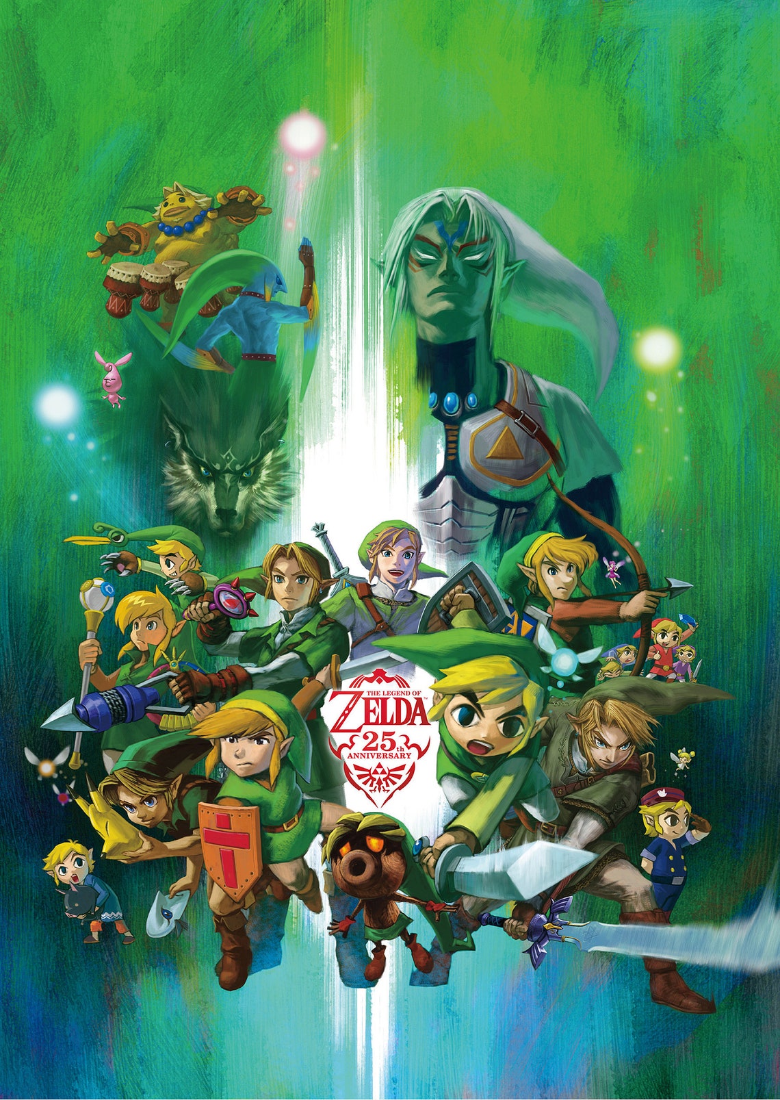 The Legend of Zelda 25th Anniversary Artwork A2 A1 or Etsy