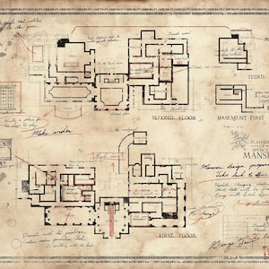 Resident Evil, The Spencer Mansion Plan, High Quality, A1/A2 Prints