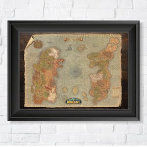 World of Warcraft, Azeroth World Map, High Quality, A2/A1 prints - Blizzard, WOW