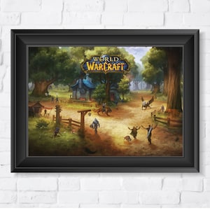 World of Warcraft vanille, Goldshire, hoogwaardige A3-print - Blizzard, WOW