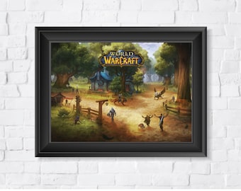 World of Warcraft Vanilla, Goldshire, Wysokiej Jakości Wydruk A3 - Blizzard, WOW