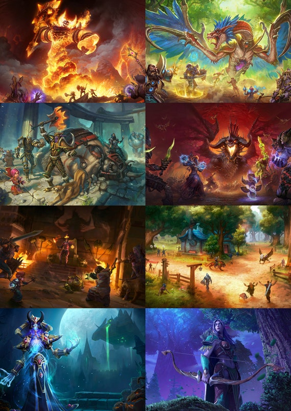 World of Warcraft Box Art Posters A4 (297x210mm)- Blizzard, WOW