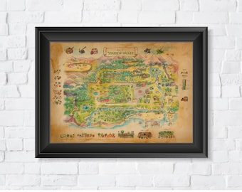 Stardew Valley Map, High Quality, A1/A2/A3 Prints