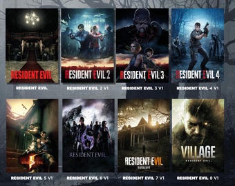 Pósteres artísticos de Resident Evil A4 (297 x 210 mm)