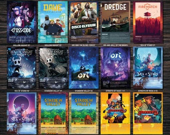 Indie Games Box Art Posters A3 (297x420mm)