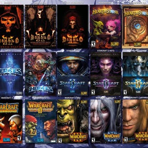 Blizzard Games Box Art Posters A4 (297x210mm), Hearthstone, Overwatch, Diablo, Starcraft, Warcraft, HOTS