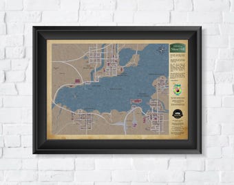 Mapa de Silent Hill (Todos los juegos), impresiones de alta calidad en tamaños A1/A2/A3