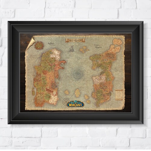 World of Warcraft Azeroth World Map High Quality A2/A1 - Etsy UK