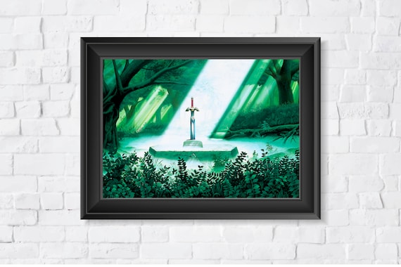 The Legend of Zelda, A Link to the Past, Master Sword Artwork, A3