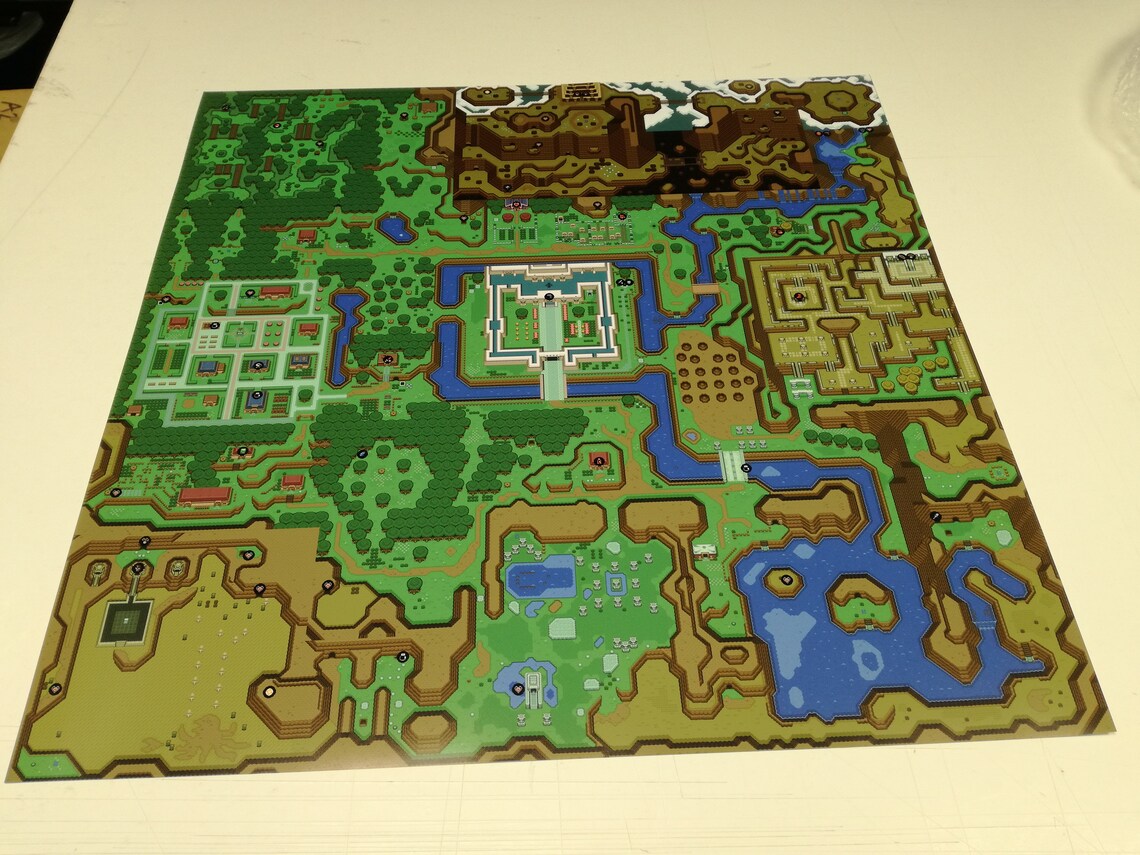 The Legend of Zelda A Link to the Past Lightworld Map High Etsy UK